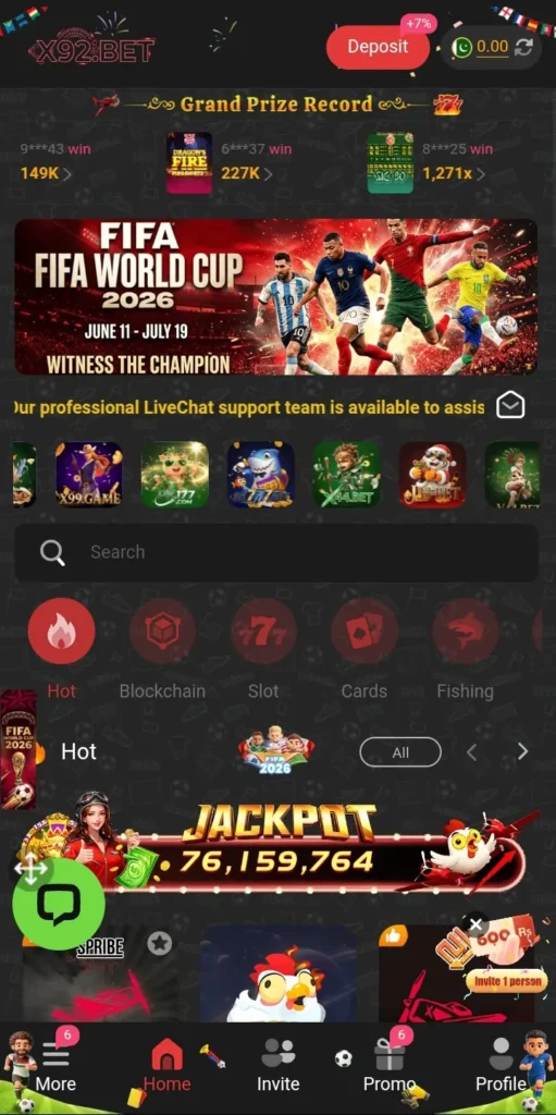 X92 Bet Game Home