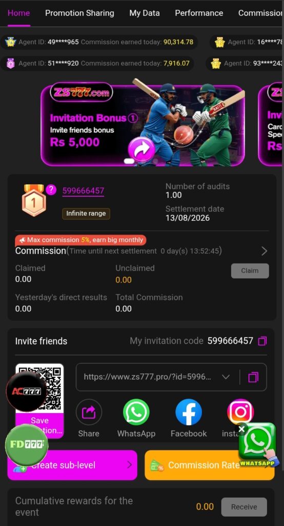Zs777 Game Invite And Earn Money