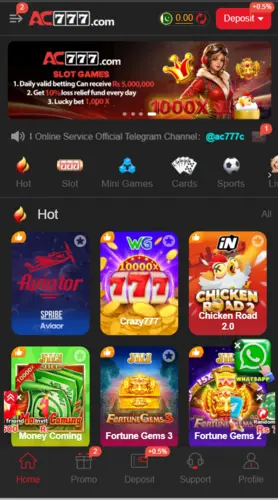 AC777 Game Home Or Dashboard Games