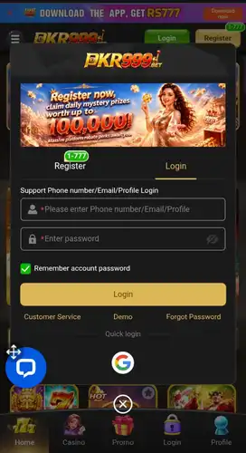 PKR999 Game Login 2026